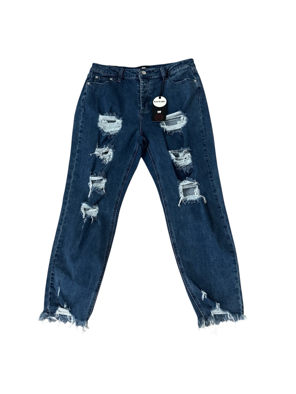 Dark Blue Distressed Jeans